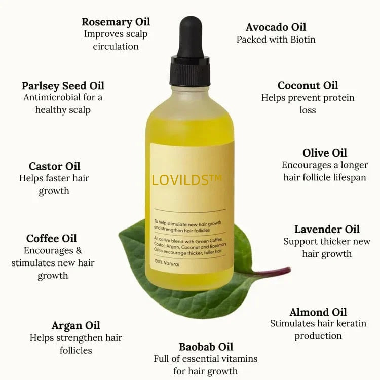 LOVILDS™ Rosemary Hair Growth Essence 100% Natural Hair Growth🌱